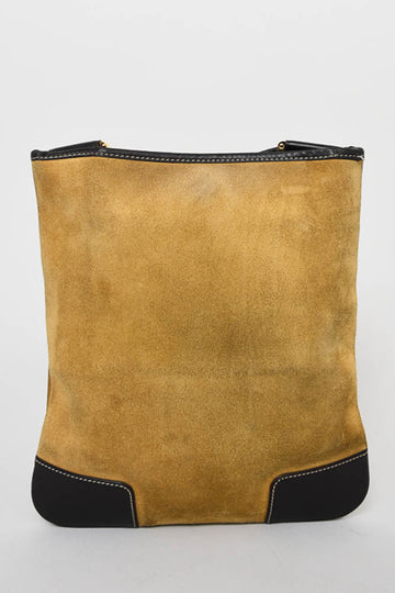 Loewe Tan Suede Satchel Crossbody Bag