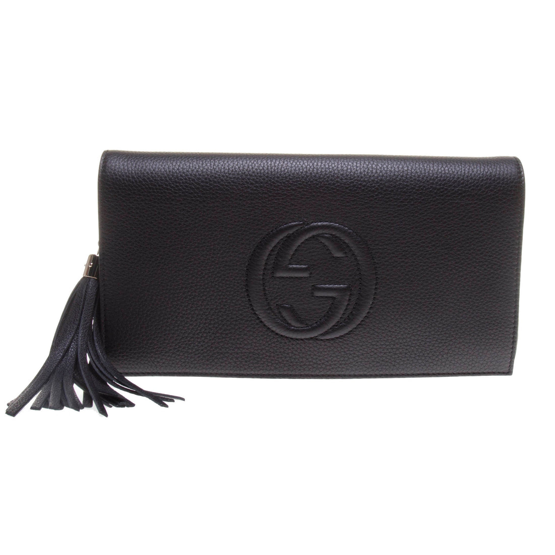 Gucci 336753 Black Soho Leather Clutch