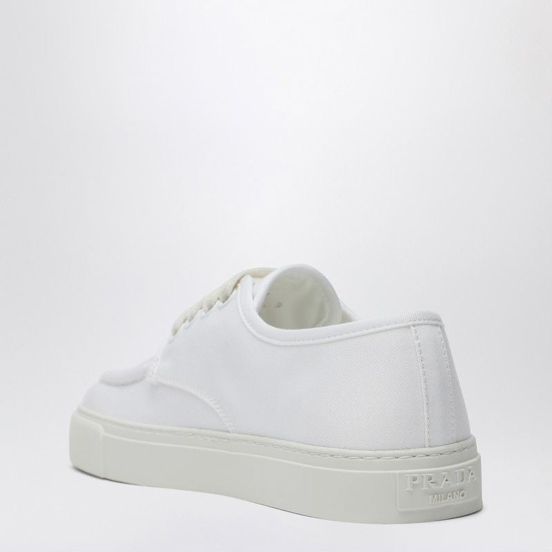 PRADA Cotton Canvas Sneaker with Lace-Up Closure