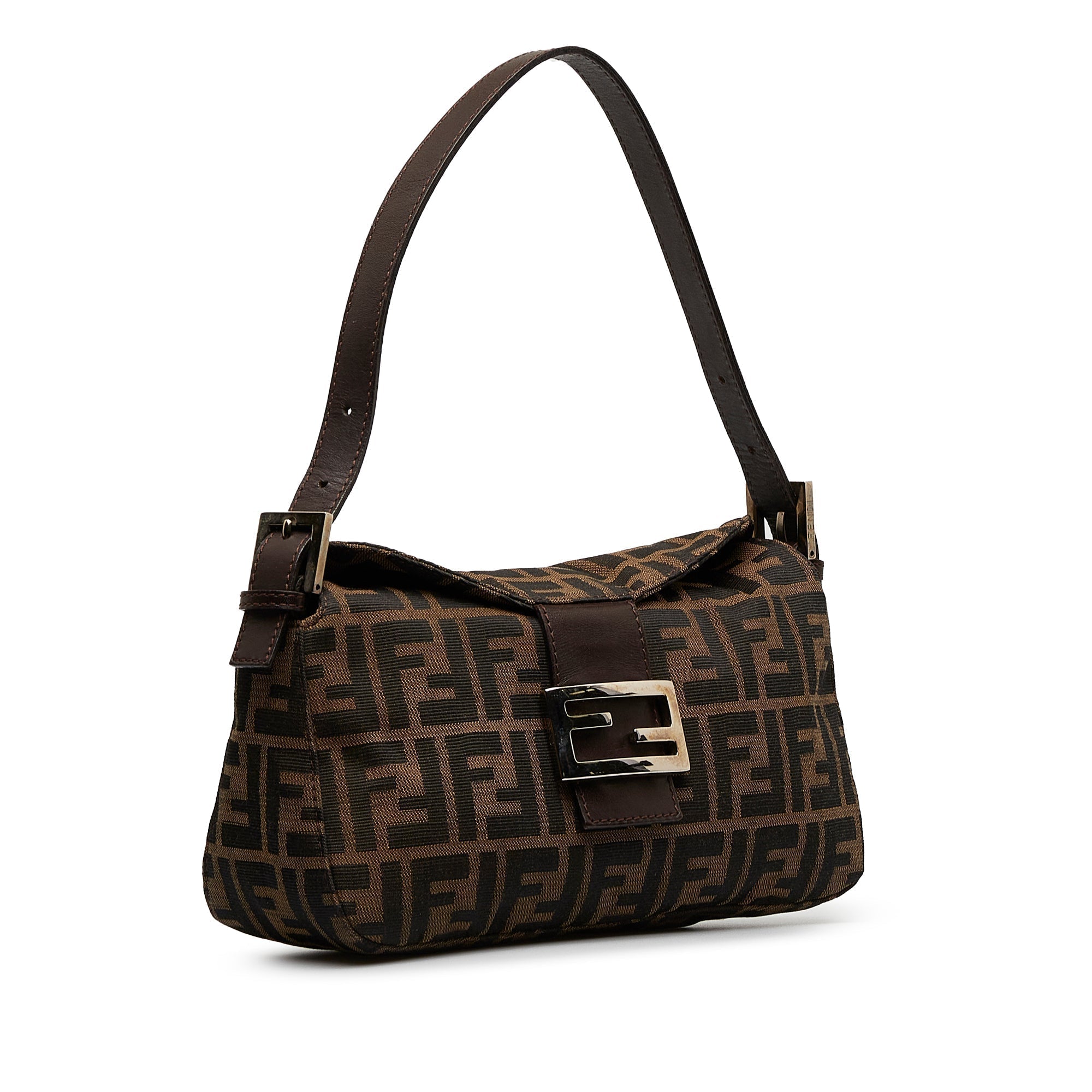 FENDI Zucca Double Flap Baguette