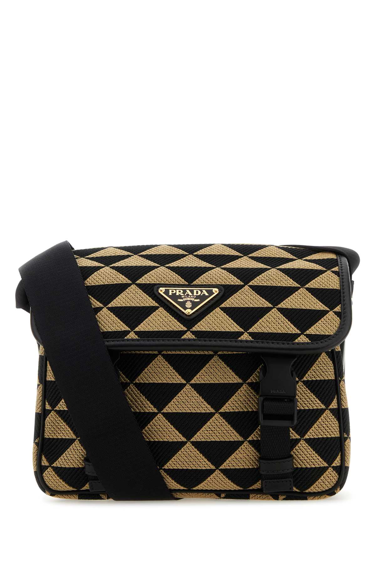 PRADA Embroidered Fabric Crossbody Handbag