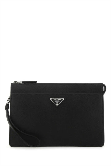 PRADA Elegant Leather Clutch for Men