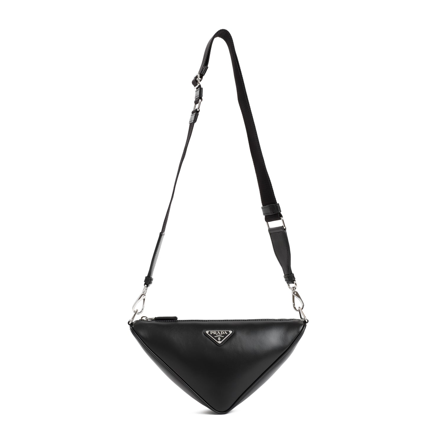 PRADA Leather Triangle Crossbody Handbag