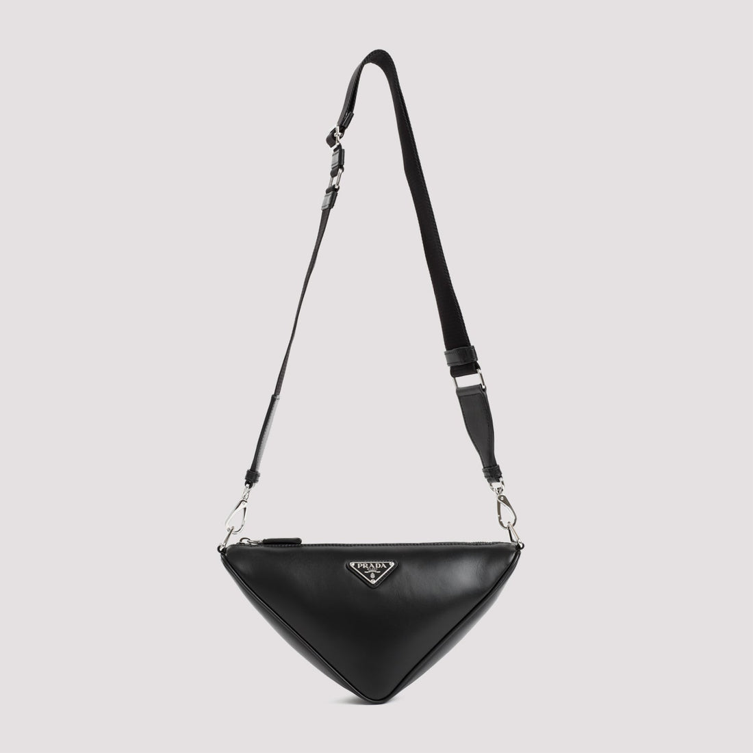 PRADA Leather Triangle Crossbody Handbag