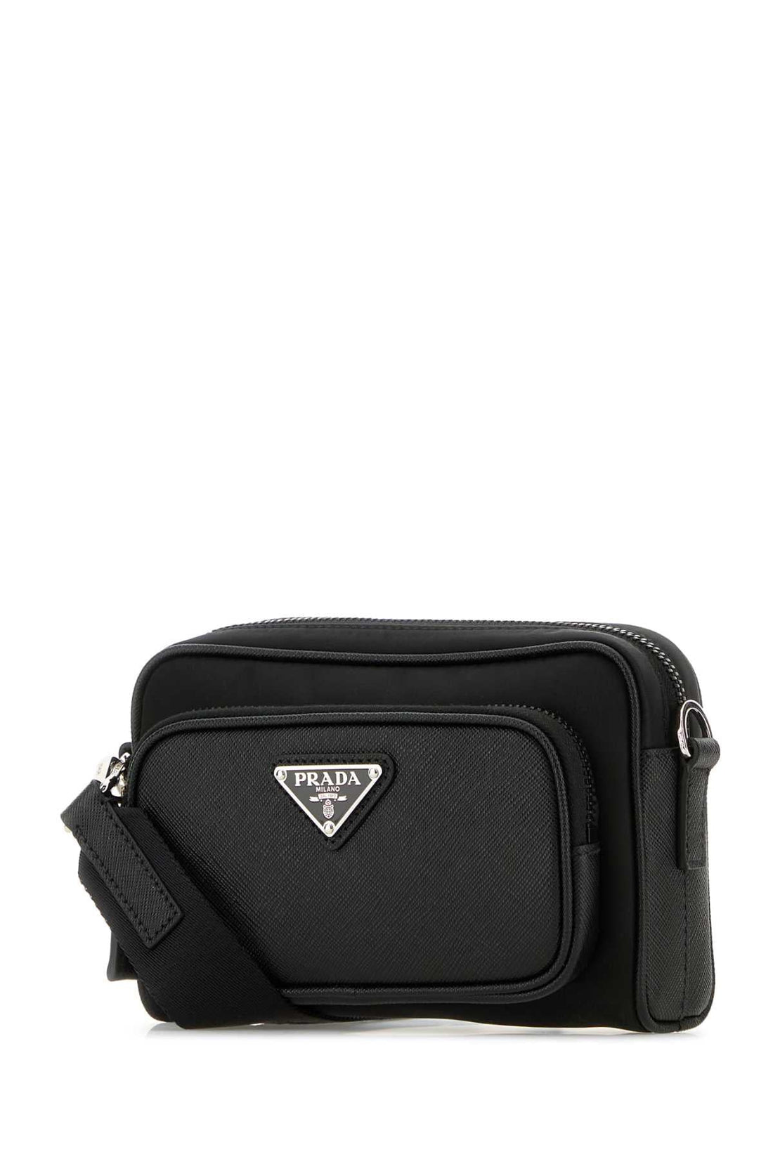 PRADA Re-Nylon and Leather Crossbody Handbag