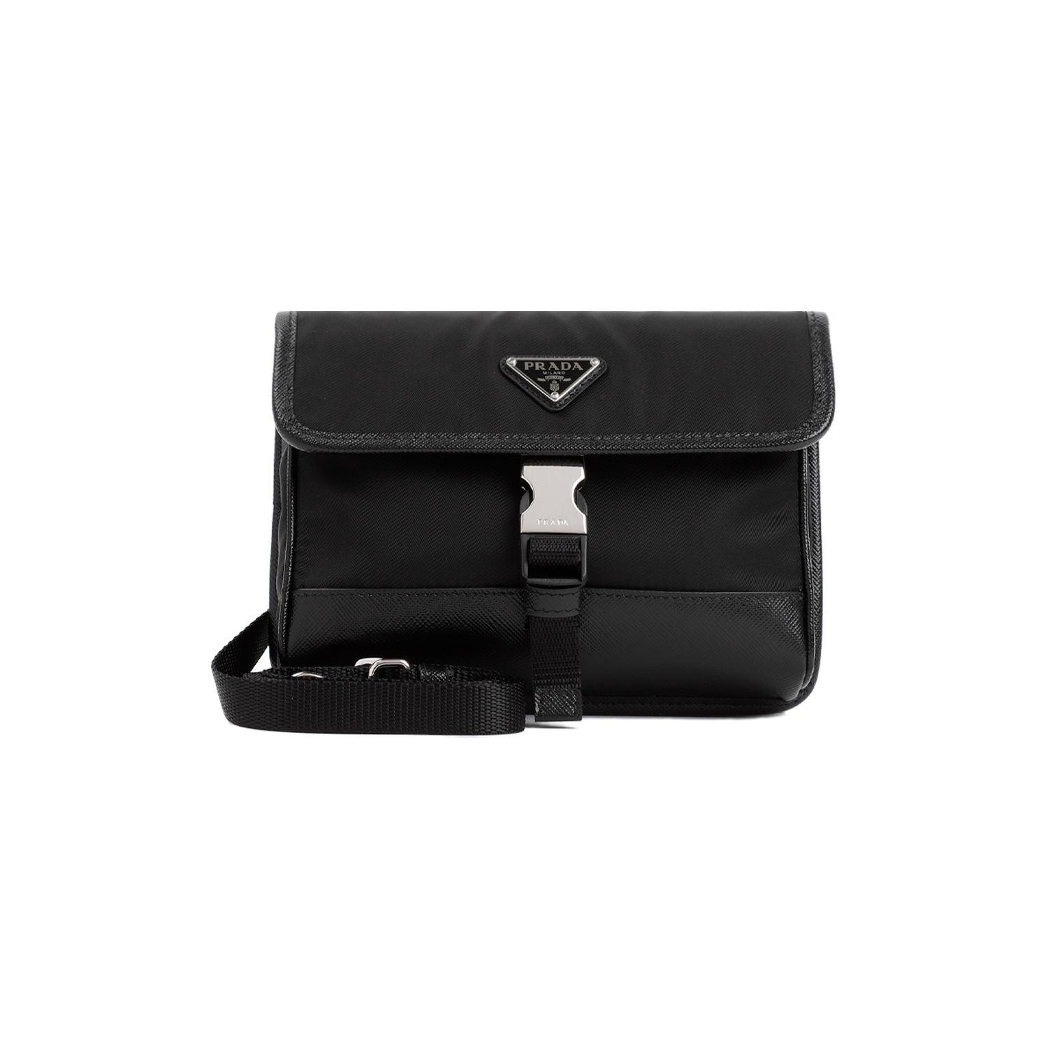 PRADA Mini Phone Holder with Enamelled-Metal Logo