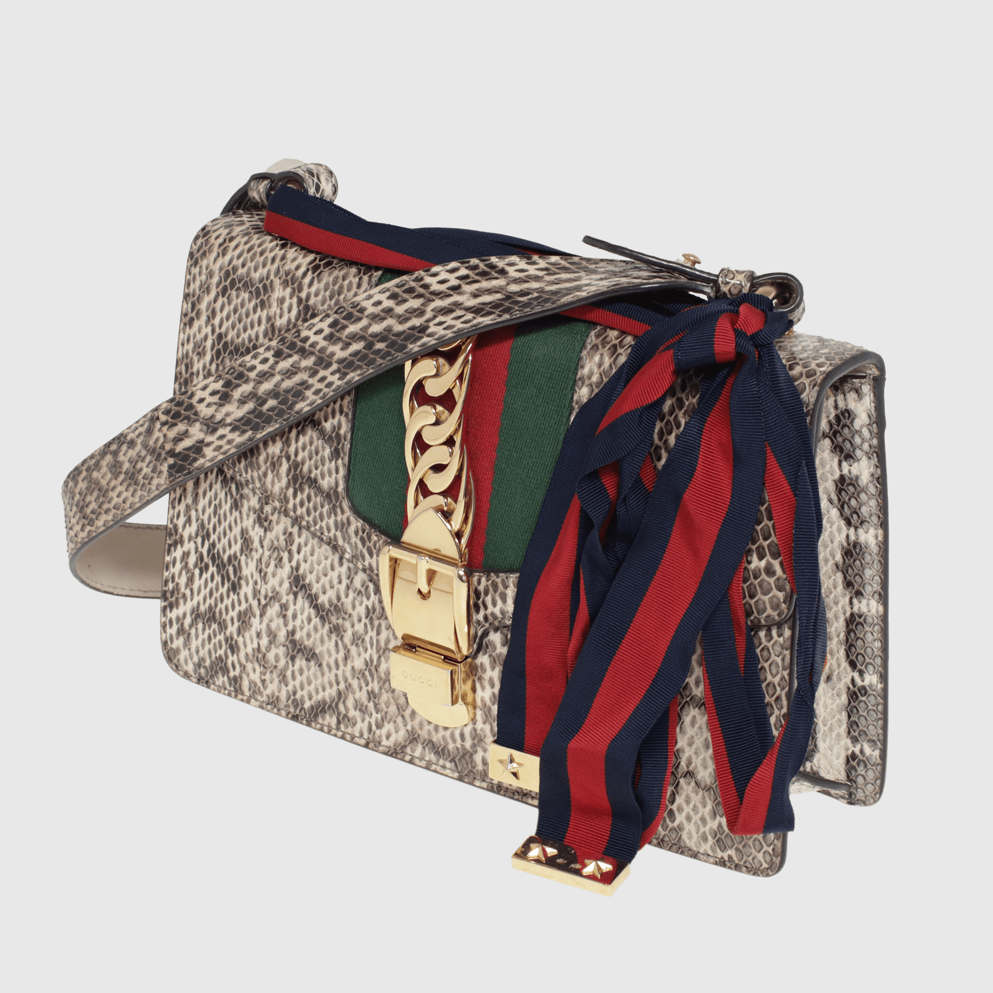 Multicolor Snakeskin Small Sylvie Shoulder Bag