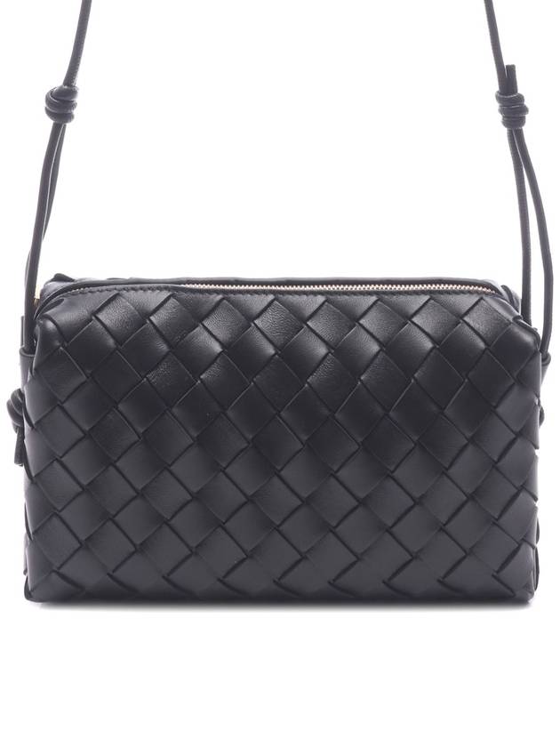 Bottega Veneta Intrecciato Small Leather Cross Bag Black