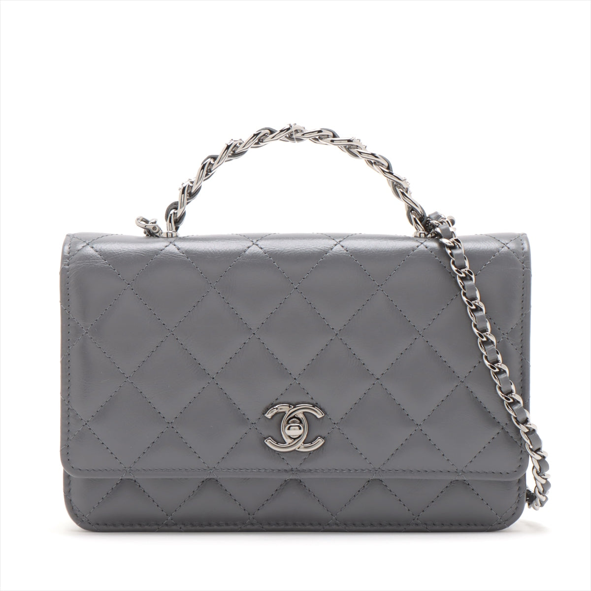 Chanel Matrasse  2WAY Shoulder Bag Gr Silver G