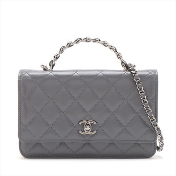 Chanel Matrasse  2WAY Shoulder Bag Gr Silver G