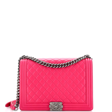 CHANEL Boy Flap Bag Quilted Lambskin Large