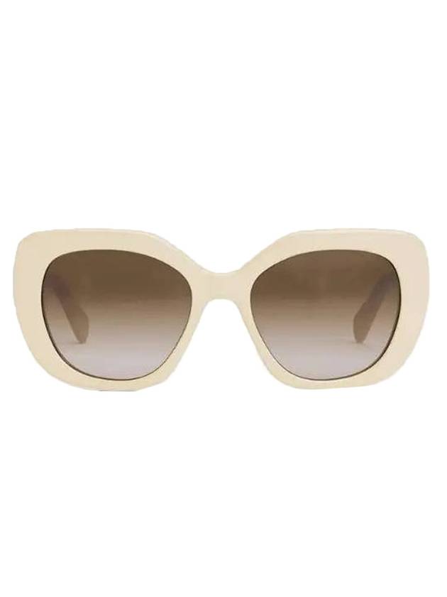 CELINE Eyewear Triomphe Square Sunglasses Ivory