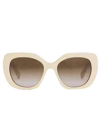 CELINE Eyewear Triomphe Square Sunglasses Ivory