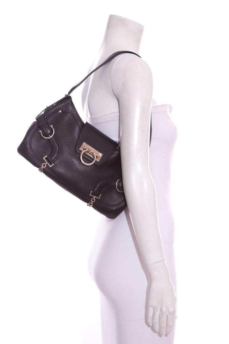 Ferragamo Black Shoulder Bag