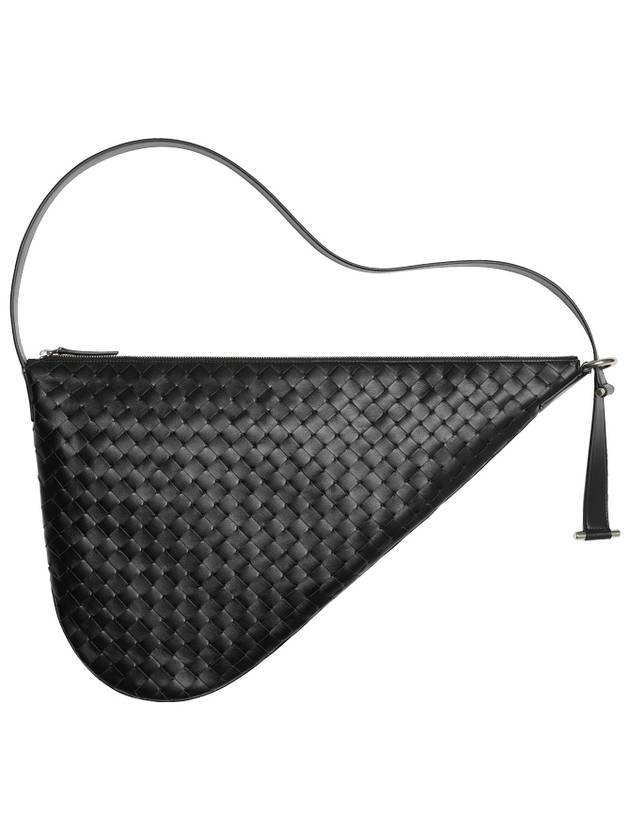 Bottega Veneta Intrecciato Virgule Cross Bag Black