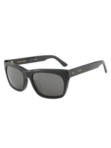 CELINE Eyewear Logo Square Sunglasses Black
