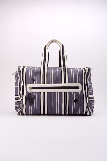 Chanel 2005 Logo Printed Striped Bag