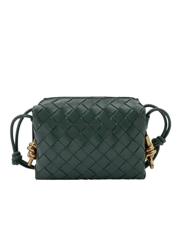 Bottega Veneta Intrecciato Loop Camera Mini Shoulder Bag Aloe