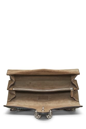 Gucci, Blue GG Supreme Canvas Embroidered Dionysus Shoulder Bag Small, Brown