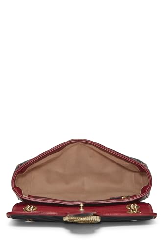 Gucci, Black Leather Torchon GG Marmont Shoulder Bag Small, Black