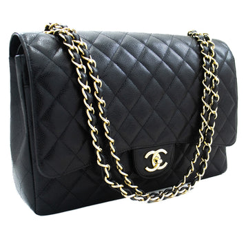 Top Quality Chanel Maxi Classic Handbag Grained Calfskin Double New Chain Shoulder Bag