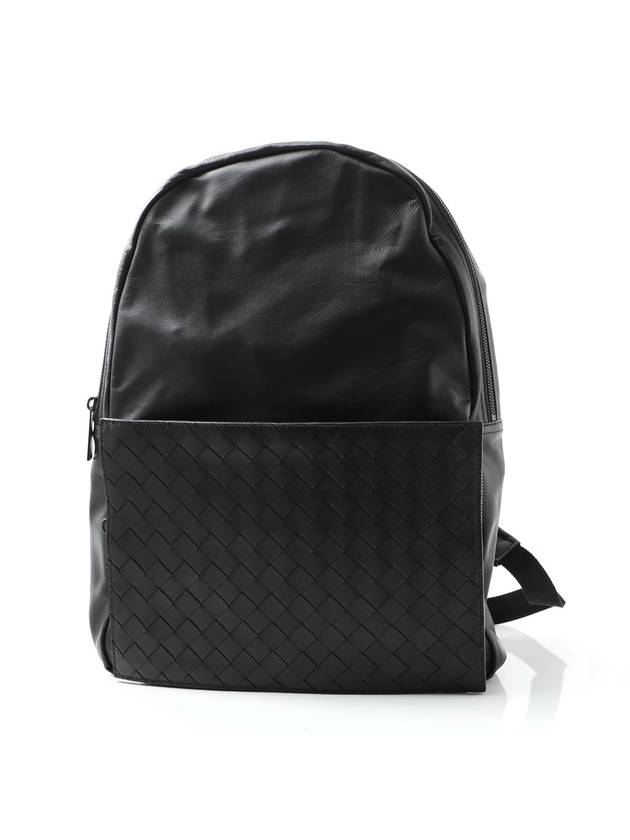 Bottega Veneta Intrecciato Leather Backpack Black