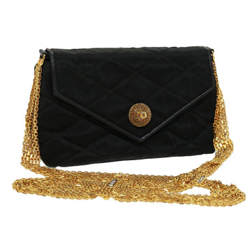 Top Quality Chanel Matelasse Chain stone Shoulder Bag Black CC Auth 32695A