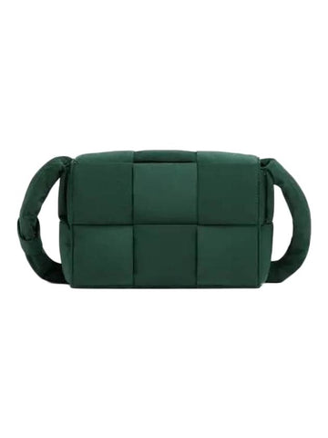 Bottega Veneta Cassette Padded Tech Small Cross Bag Green
