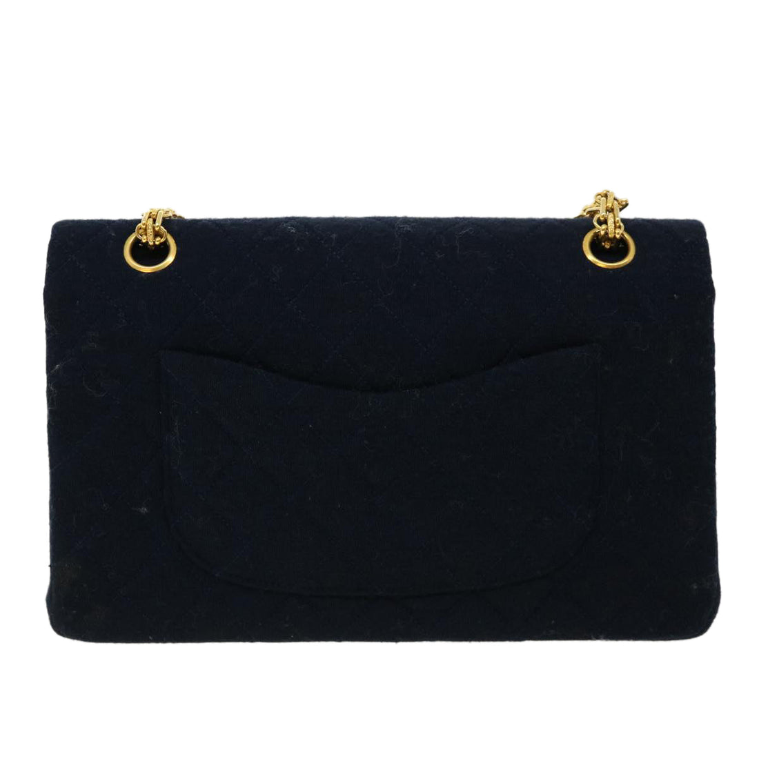 Top Quality Chanel Matelasse 25 Shoulder Bag cotton Black CC Auth 33162