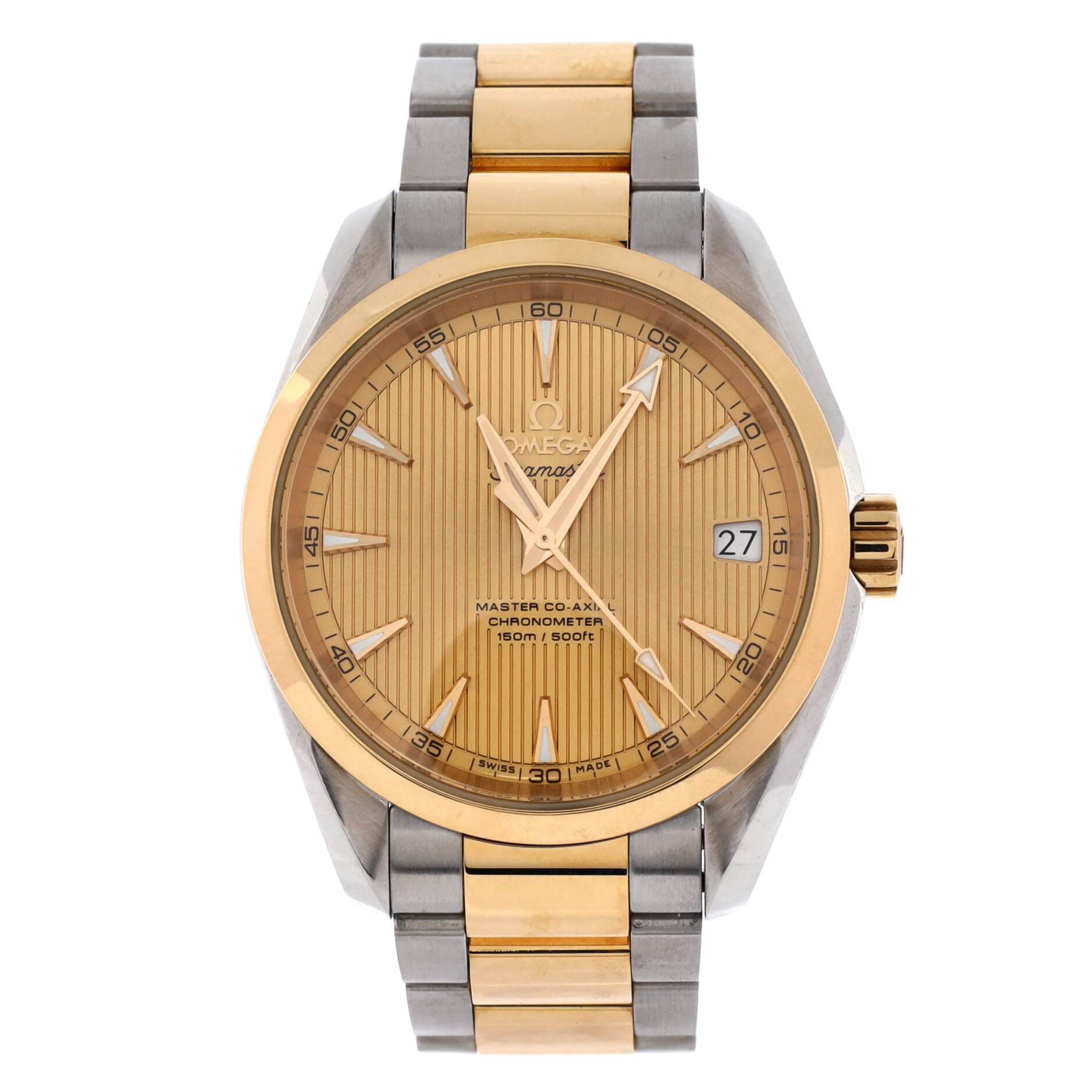 Omega Seamaster Aqua Terra 150M Co-Axial Master Chronometer Automatic Watch Stainless Steel and Yellow Gold 38