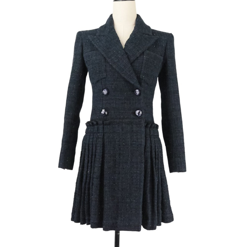 Chanel P64017 Tweed Double-Breasted Dress