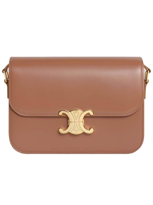 CELINE Classique Triomphe Shiny Calfskin Shoulder Bag Bronze