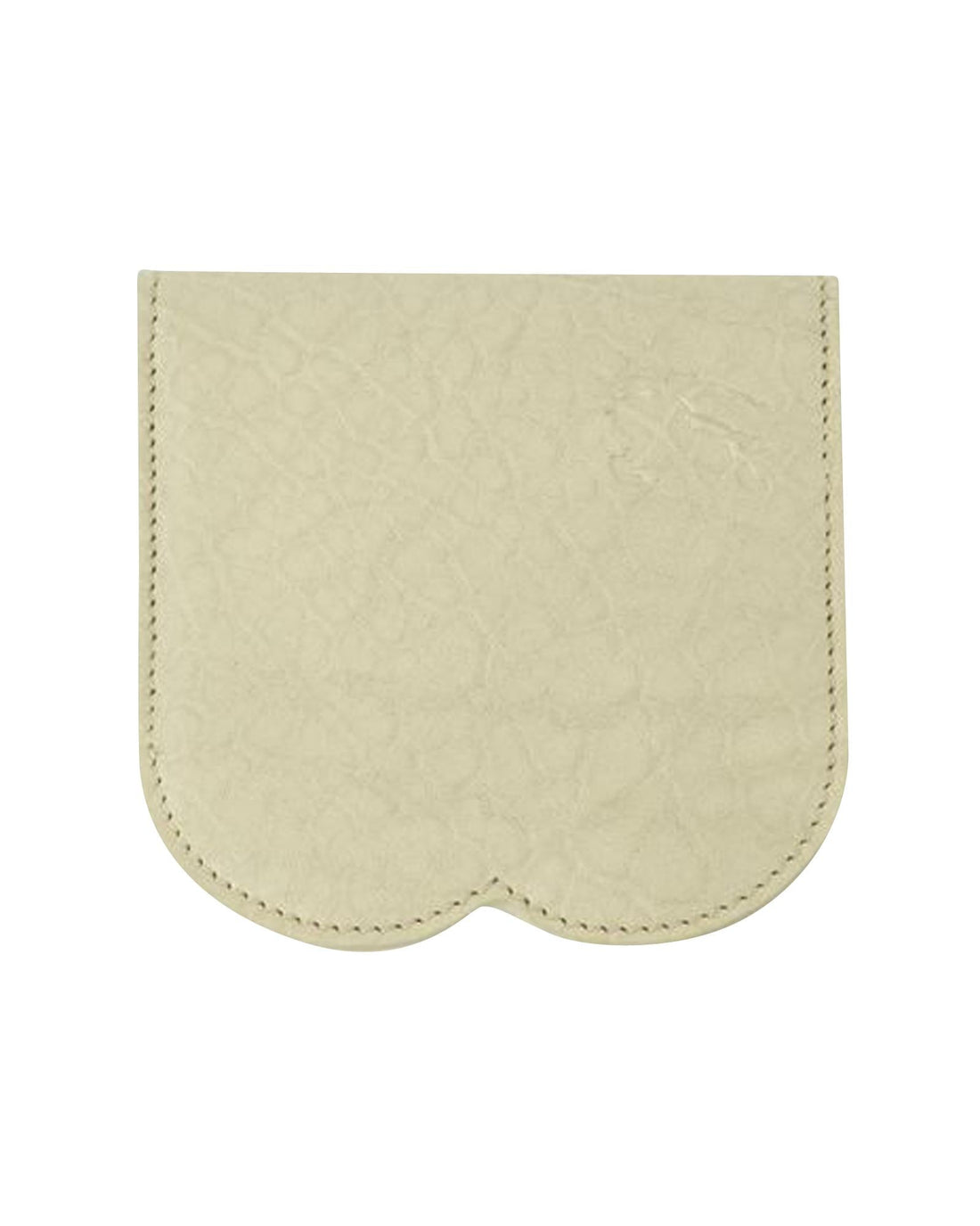 Burberry Scalloped Edge Leather Card Holder Women Beige Other