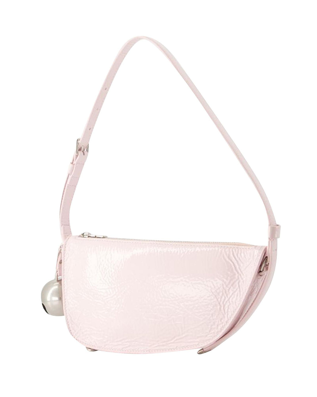 Burberry HalfMoon Shoulder Bag with Bell Charm Women Pink