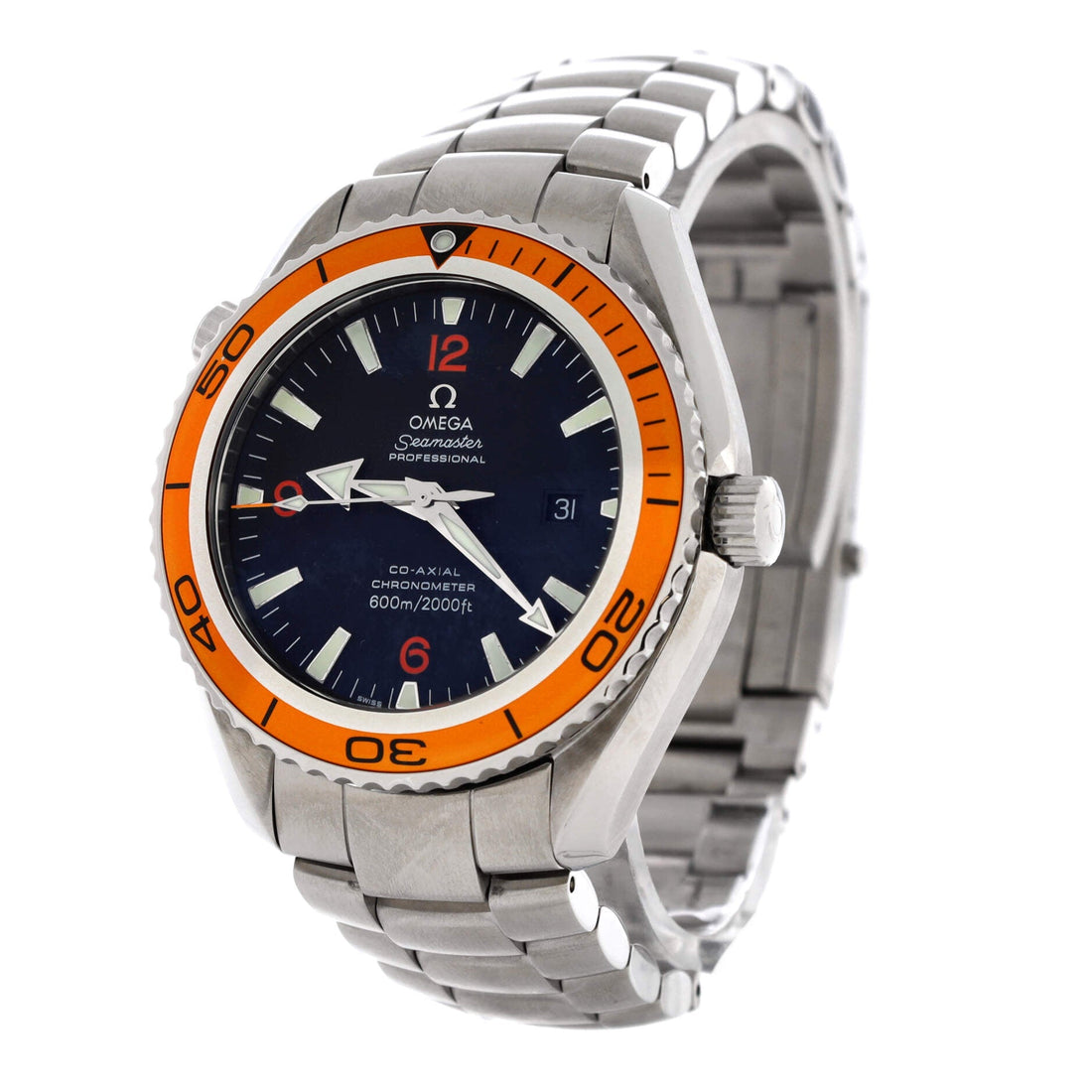 Omega Seamaster Professional Planet Ocean 600M Co-Axial Chronometer Automatic Watch Stainless Steel 45
