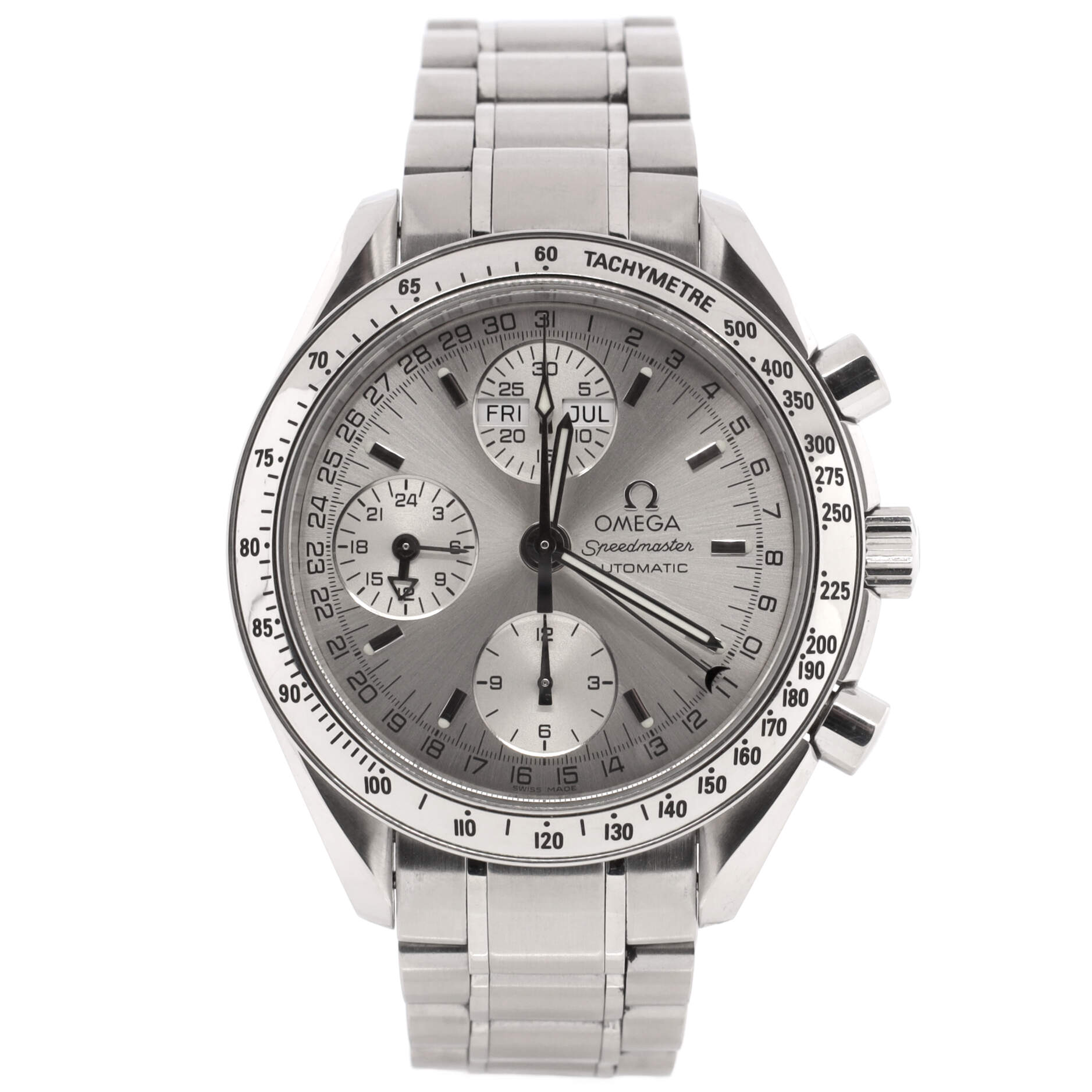 Omega Speedmaster Day-Date Chronograph Automatic Watch Stainless Steel 39