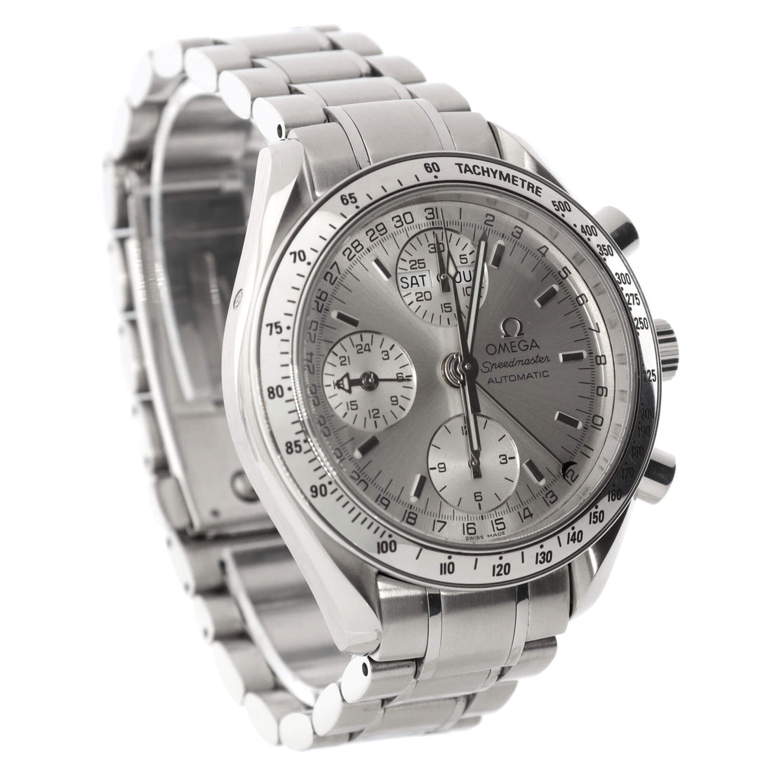 Omega Speedmaster Day-Date Chronograph Automatic Watch Stainless Steel 39