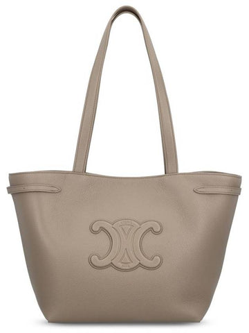 CELINE Small Cabas Anais Cuir Triomphe Grained Calfskin Tote Bag Pebble