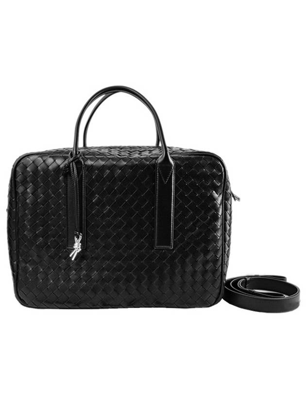 Bottega Veneta Getaway Medium Weekender Leather Tote Bag Black