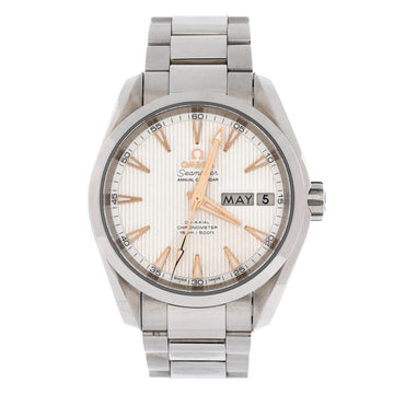 Omega Seamaster Aqua Terra 150M Day-Date Co-Axial Chronometer Automatic Watch Stainless Steel 38