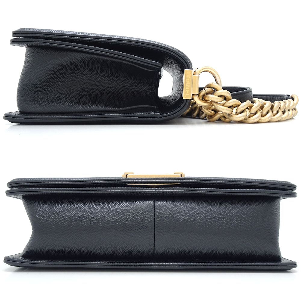 Chanel Boy Caviar Shoulder Bag A67086