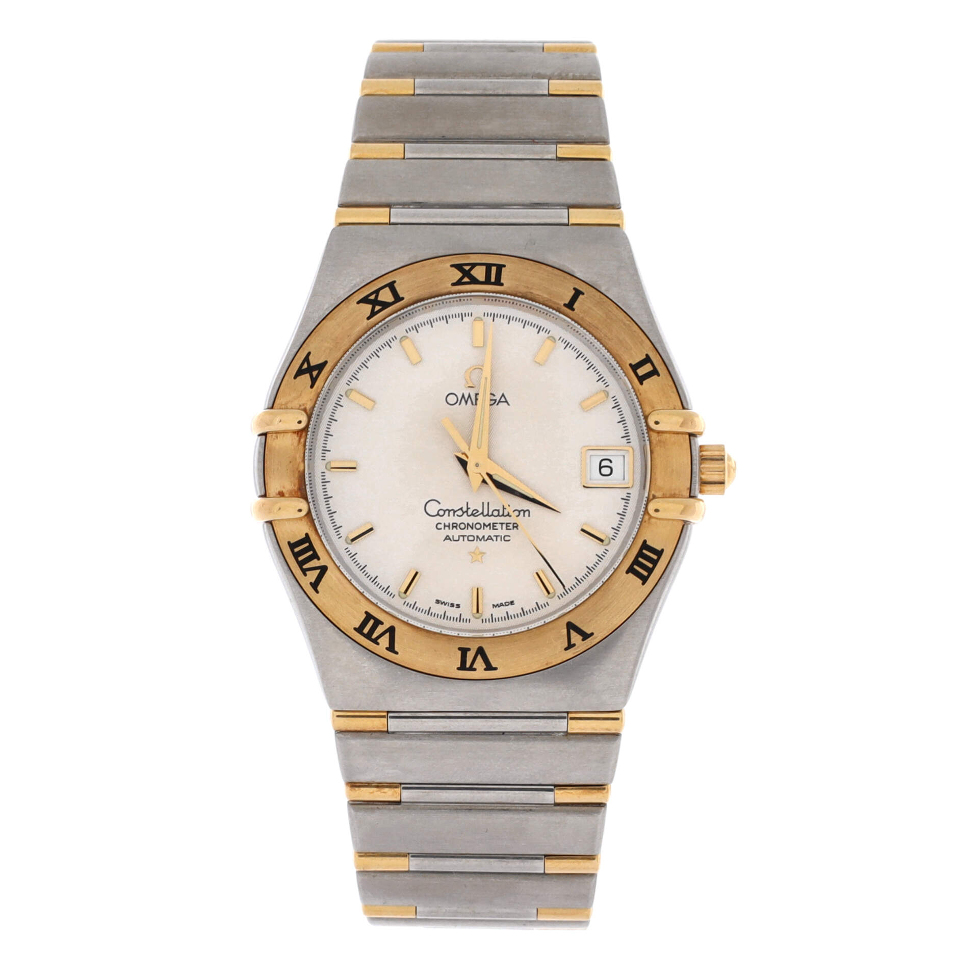 Omega Constellation Automatic Watch Stainless Steel and Yellow Gold 35