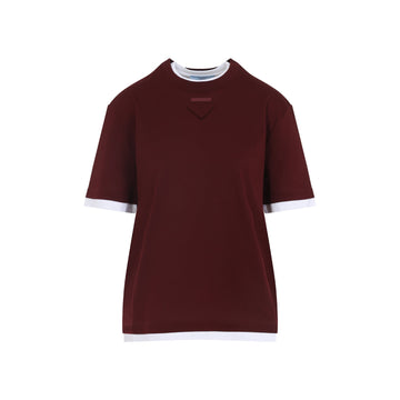 PRADA Classic Cotton T-Shirt for Women - FW25 Collection