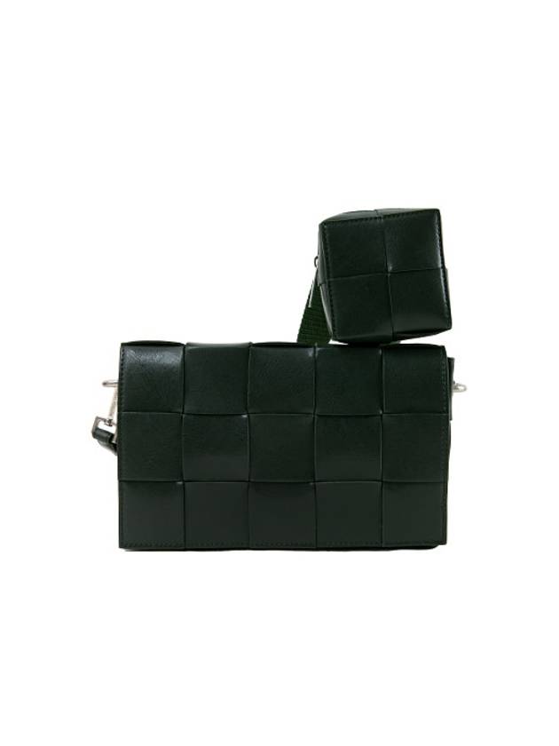Bottega Veneta Cassette Versatile Strap Cross Bag Dark Green