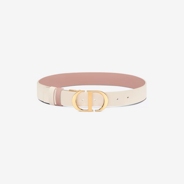 35mm Dusty Ivory and Heritage Pink 30 Montaigne Reversible Belt Designer Belts for Women