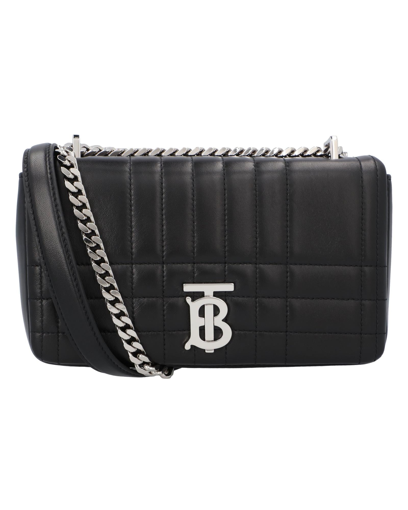 Burberry TB Bag Quilted Leather Shoulder Bag Women Black | Black