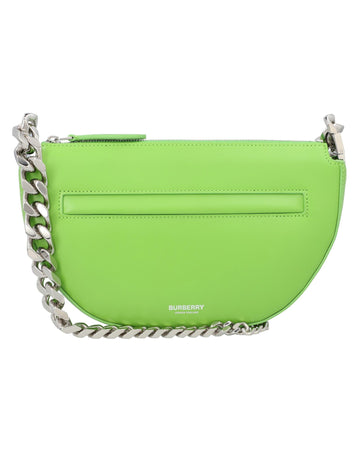 Burberry Lola HalfMoon Chain Bag Women Green | Green Shoulder Bags