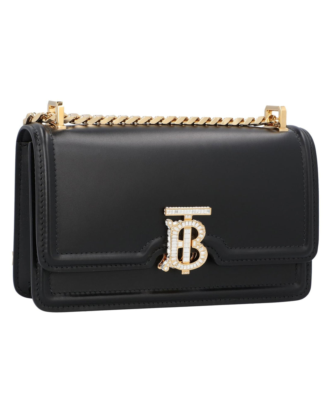 Burberry TB Bag Small Leather Shoulder Bag Women Black | Black