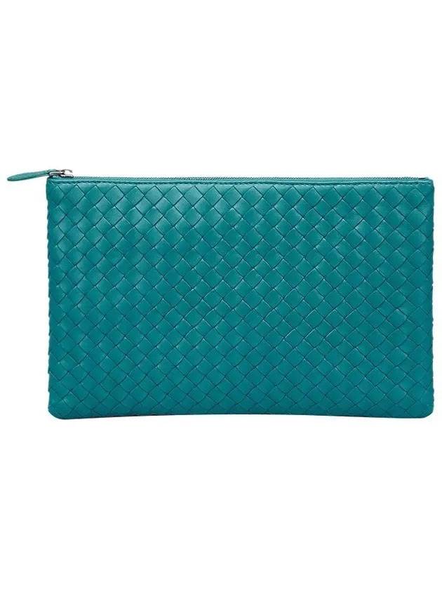 Bottega Veneta Intrecciato Slim Clutch Bag Mint