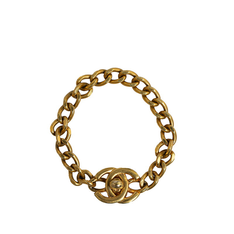 Chanel Vintage Coco Turn-Lock Chain Bracelet G   Chanel